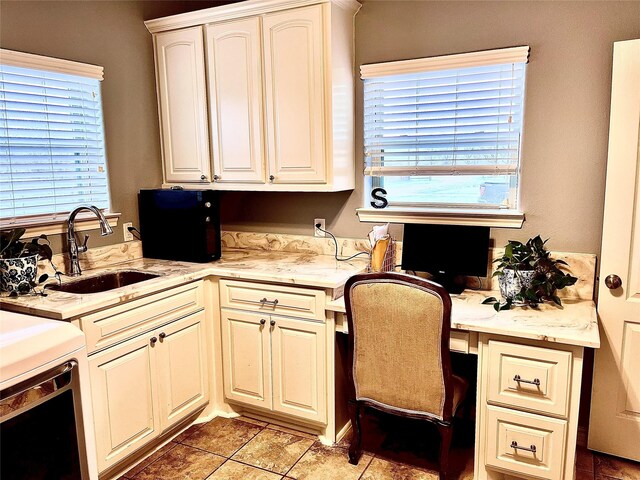 3898 County Road 135th Rd, Wharton, TX 77488 - office space featuring a sink and light tile patterned flooring