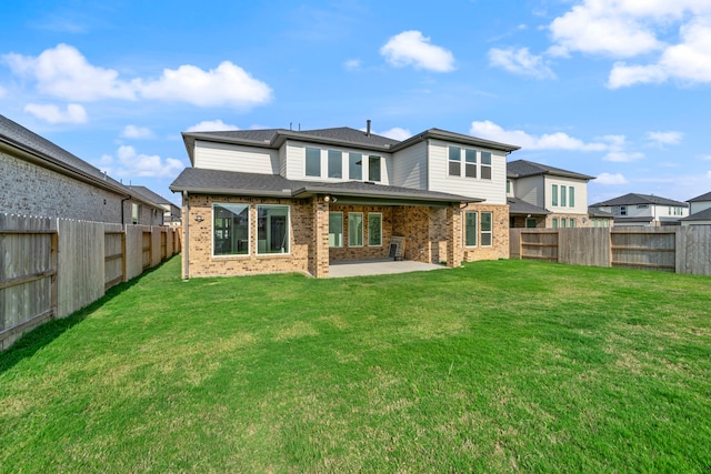 9818 Daffodil Springs Dr, Richmond, TX 77407 - back of property featuring brick siding and a patio area
