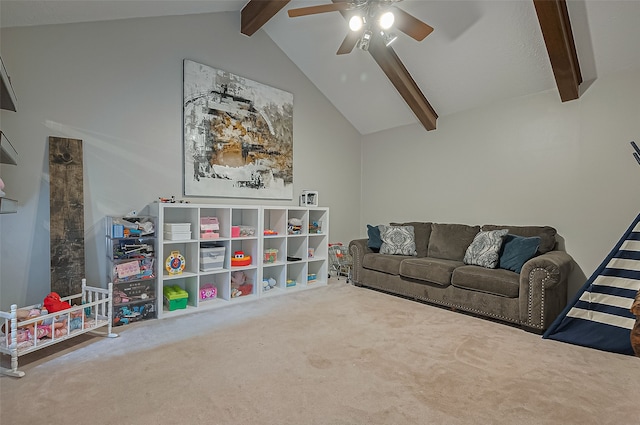 13622 Indian Creek Rd, Houston, TX 77079 - living room with ceiling fan and carpet floors