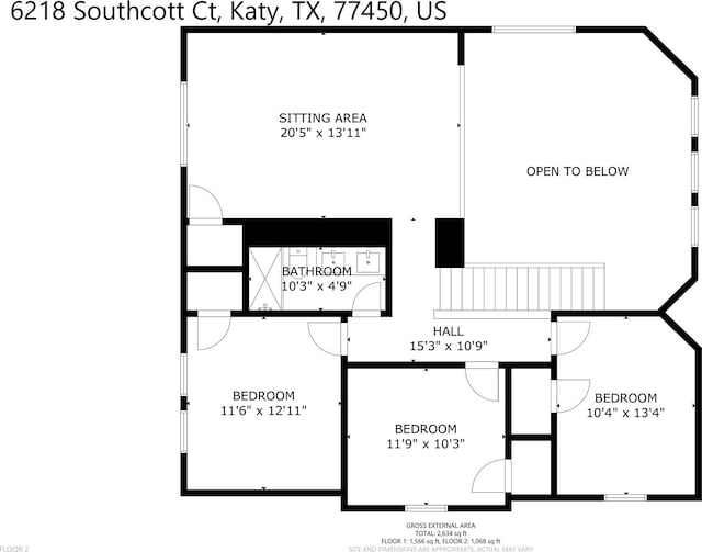 6218 Southcott Ct, Katy, TX 77450 - room layout