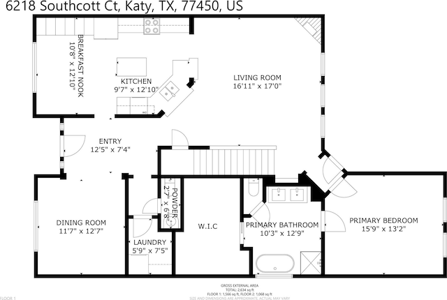 6218 Southcott Ct, Katy, TX 77450 - room layout