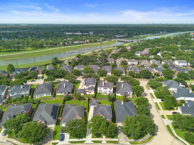 6218 Southcott Ct, Katy, TX 77450 - aerial overview of property's location with a large body of water and nearby suburban area