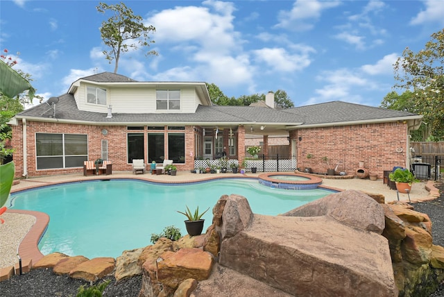 17814 Shady Arbor Way, Spring, TX 77379 - view of pool with a patio and a pool with connected hot tub