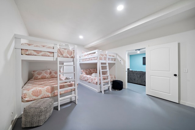 3610 Sealy St, Galveston, TX 77550 - bedroom with finished concrete flooring and recessed lighting