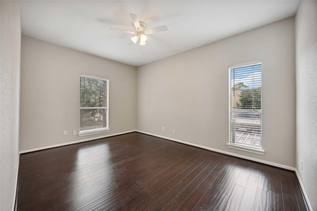 726 Bering Dr Unit F, Houston, TX 77057 - spare room with a ceiling fan and dark wood finished floors