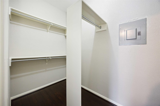 726 Bering Dr Unit F, Houston, TX 77057 - spacious closet with electric panel and wood finished floors