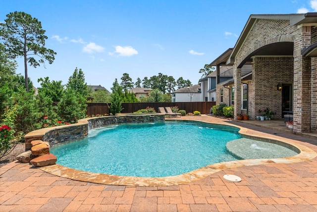74 Spincaster Dr, Spring, TX 77389 - view of swimming pool featuring a fenced backyard and a patio area
