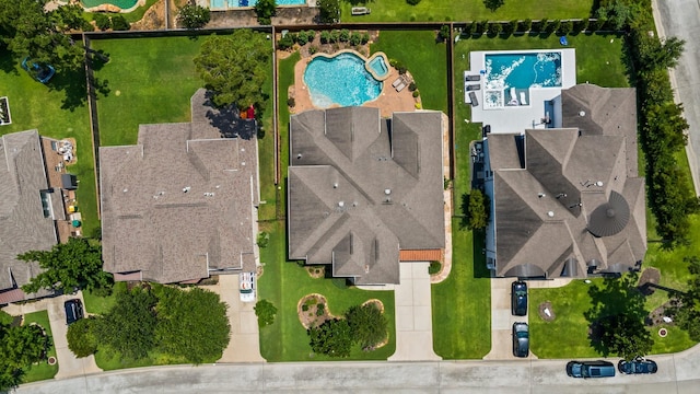 74 Spincaster Dr, Spring, TX 77389 - bird's eye view of a pool area