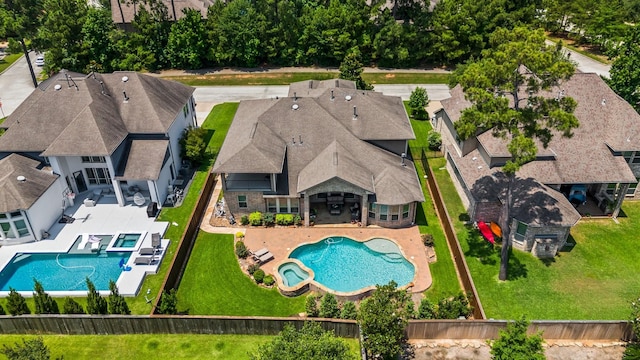 74 Spincaster Dr, Spring, TX 77389 - view of subject property with a pool area