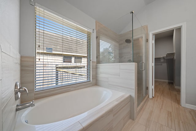 146 S Star Ridge Cir, The Woodlands, TX 77382 - full bath with a garden tub, a shower stall, and a walk in closet