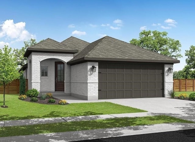 31726 Autumn Spur Ln, Hockley, TX 77447 - view of front of house with brick siding, an attached garage, and driveway