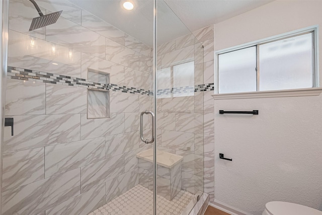 6023 Viking Dr, Houston, TX 77092 - full bath with a stall shower and toilet