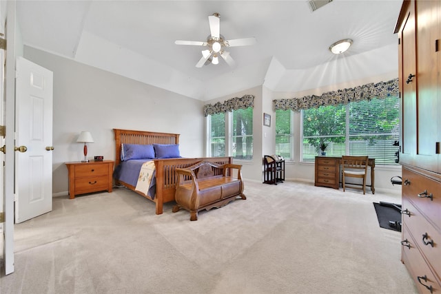14414 Spanish River Ln, Cypress, TX 77429 - bedroom with light carpet, baseboards, and ceiling fan
