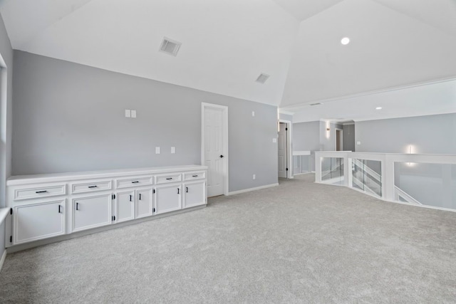 1806 Quiet Country Ct, Houston, TX 77345 - spare room with high vaulted ceiling, light colored carpet, and baseboards