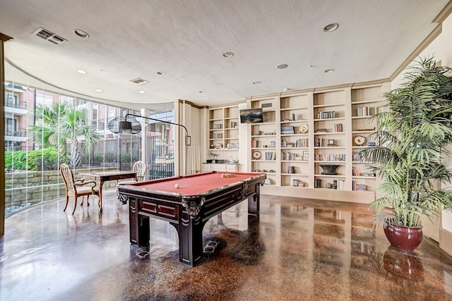 2400 Mccue Rd Unit 250, Houston, TX 77056 - game room featuring recessed lighting, billiards table, and concrete floors