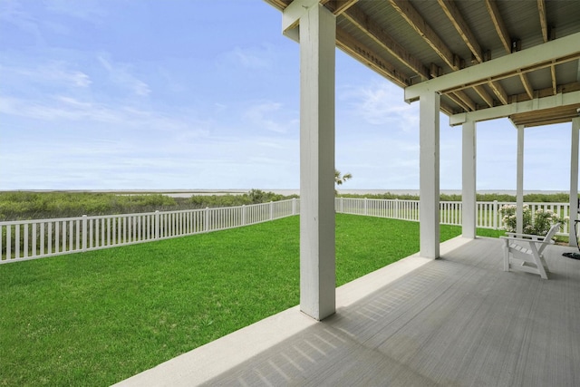 3903 Evening Primrose Dr, Galveston, TX 77554 - view of wooden deck