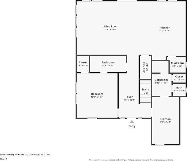 3903 Evening Primrose Dr, Galveston, TX 77554 - home floor plan