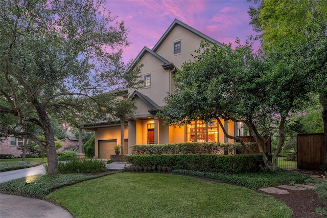 3502 Underwood St, Houston, TX 77025 - obstructed view of property featuring stucco siding and a garage