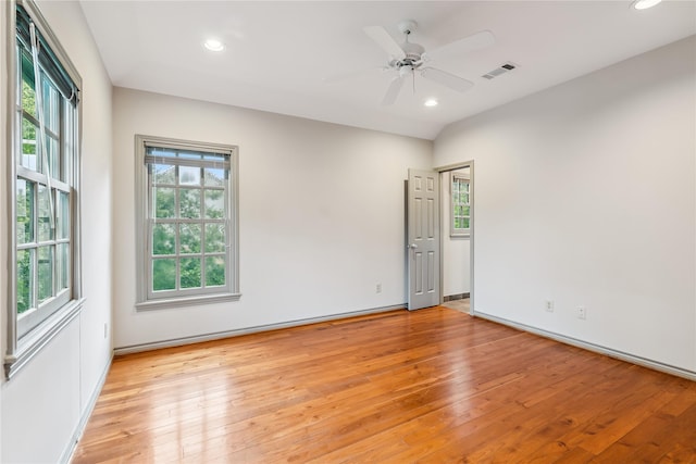 3502 Underwood St, Houston, TX 77025 - spare room featuring plenty of natural light, light wood finished floors, recessed lighting, and ceiling fan
