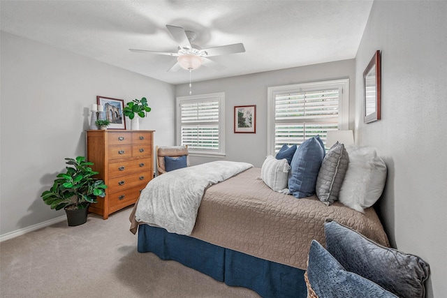 3008 Cochise Ct, College Station, TX 77845 - bedroom with carpet, baseboards, and ceiling fan