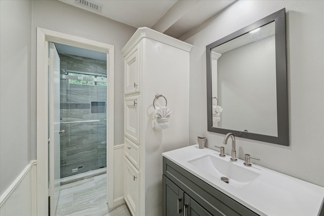2411 Oakbank Dr, Houston, TX 77339 - bathroom with a shower stall and vanity