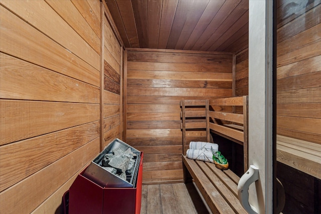 2411 Oakbank Dr, Houston, TX 77339 - relaxing sauna with wooden walls and wood ceiling