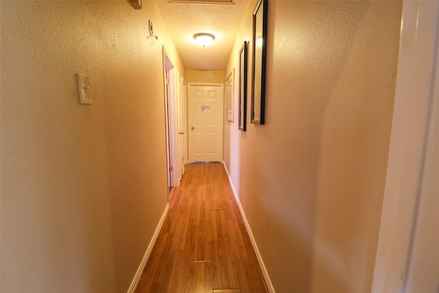 13555 Portobello Dr, Houston, TX 77083 - hall featuring light wood finished floors, baseboards, and a textured ceiling