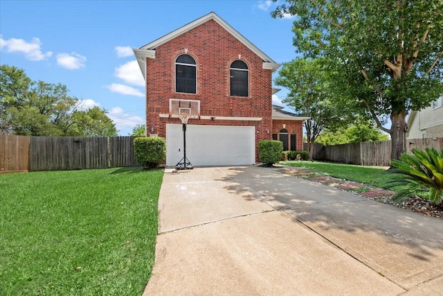 8731 Majesticbrook Dr, Houston, TX 77095 - traditional home with brick siding, a garage, and driveway