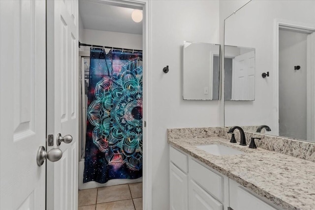 8731 Majesticbrook Dr, Houston, TX 77095 - bathroom featuring vanity and tile patterned flooring