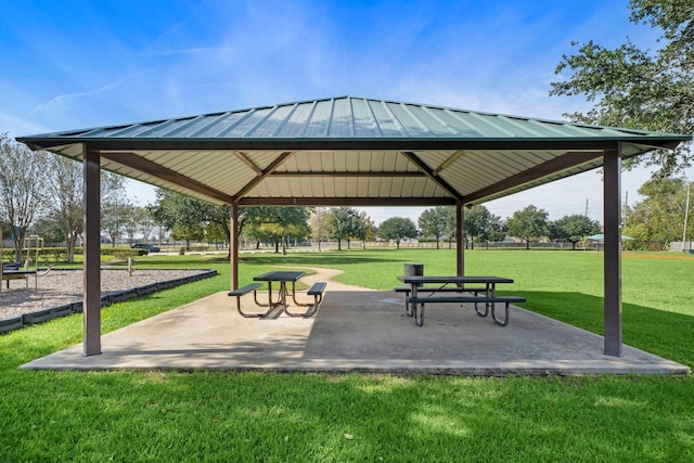 3606 Kilgore Ct, Manvel, TX 77578 - view of property's community with a gazebo and a yard