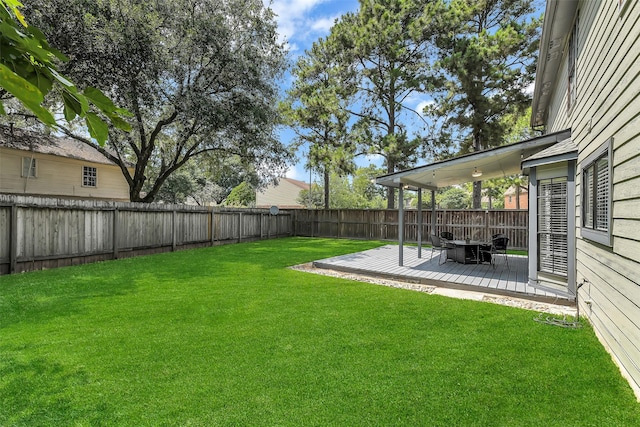 16202 Elm Point Ct, Houston, TX 77095 - view of yard with a deck