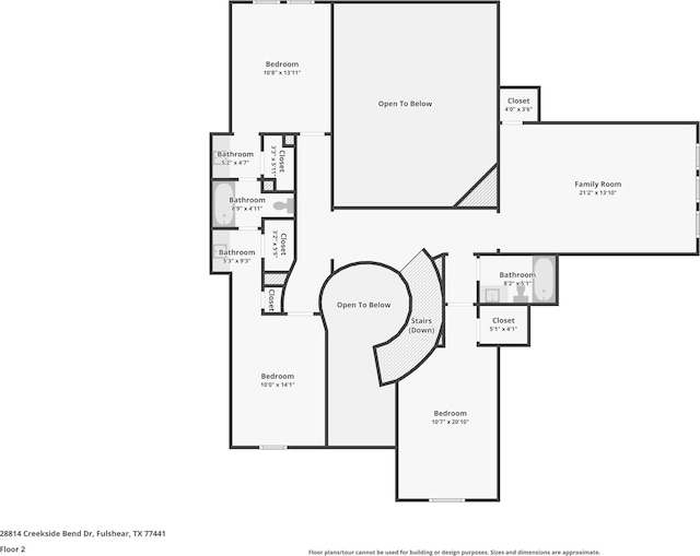 28814 Creekside Bend Dr, Fulshear, TX 77441 - floor plan / room layout