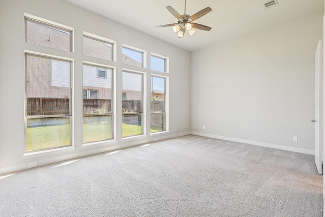 28814 Creekside Bend Dr, Fulshear, TX 77441 - carpeted empty room featuring a ceiling fan and baseboards