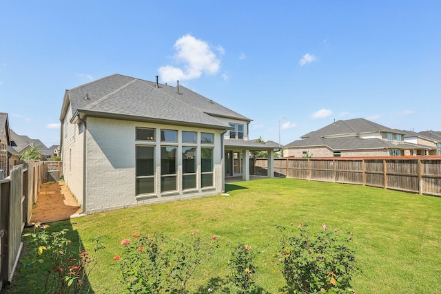 28814 Creekside Bend Dr, Fulshear, TX 77441 - rear view of property with brick siding and a shingled roof