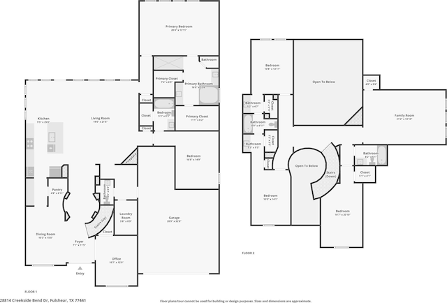 28814 Creekside Bend Dr, Fulshear, TX 77441 - property floor plan