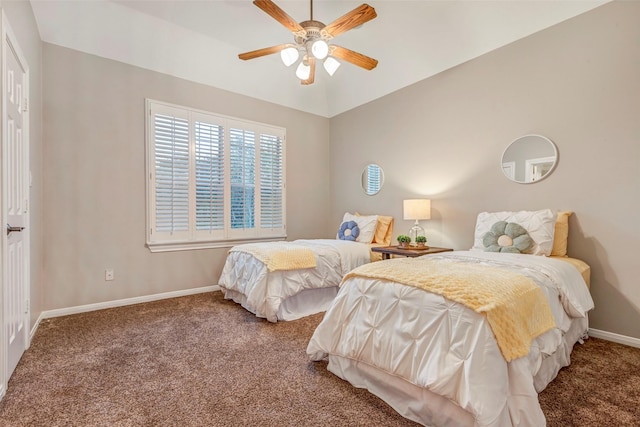 3806 W Benders Landing Blvd, Spring, TX 77386 - bedroom with carpet floors, baseboards, and a ceiling fan