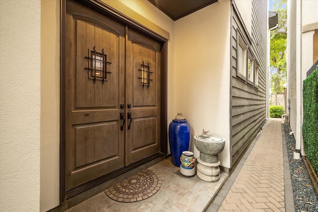 6619 Minola St, Houston, TX 77007 - entrance to property with french doors and stucco siding