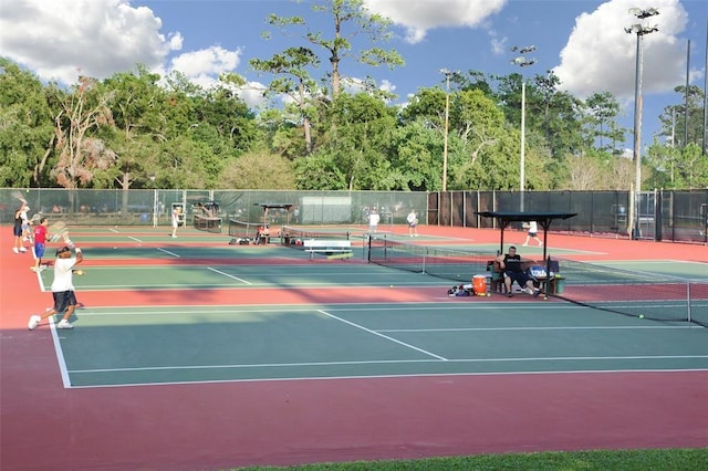 6619 Minola St, Houston, TX 77007 - view of tennis court featuring community basketball court
