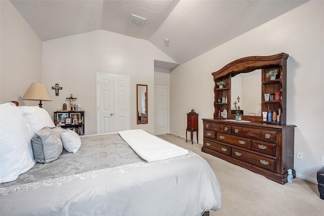 9303 Filaree Ridge Ln, Houston, TX 77089 - carpeted bedroom with vaulted ceiling, a closet, and baseboards