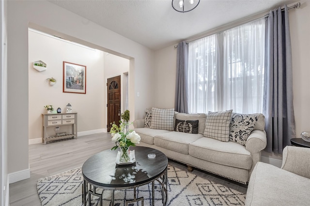 9303 Filaree Ridge Ln, Houston, TX 77089 - living room with light wood-type flooring and baseboards