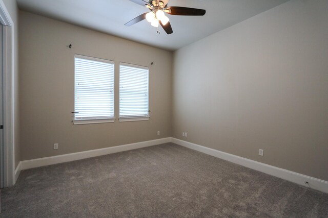 9642 Fannin Sta W, Houston, TX 77045 - spare room featuring a ceiling fan, carpet flooring, and baseboards
