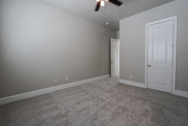 9642 Fannin Sta W, Houston, TX 77045 - unfurnished bedroom featuring carpet flooring, ceiling fan, and baseboards