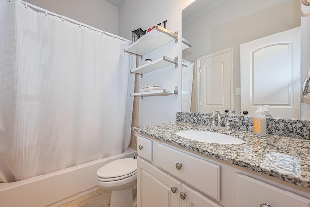 1622 Quail Ridge Dr, Katy, TX 77493 - bathroom with vanity, toilet, and shower / bath combination with curtain