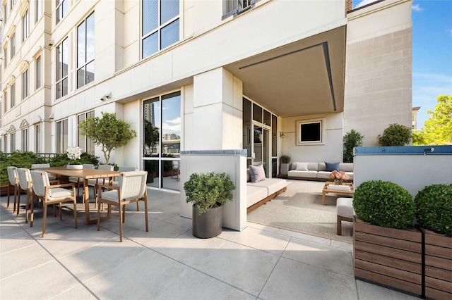 511 S Post Oak Ln Unit 2B, Houston, TX 77056 - view of patio / terrace featuring outdoor lounge area and outdoor dining area