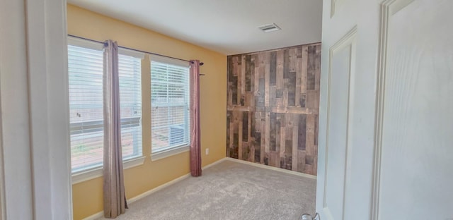 10722 Clearview Villa Pl, Houston, TX 77025 - carpeted empty room with baseboards and wood walls