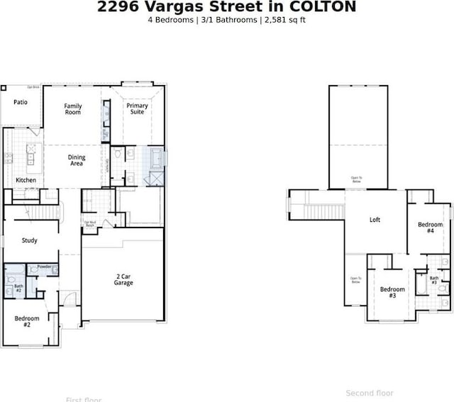 2296 Vargas St, Magnolia, TX 77316 - property floor plan