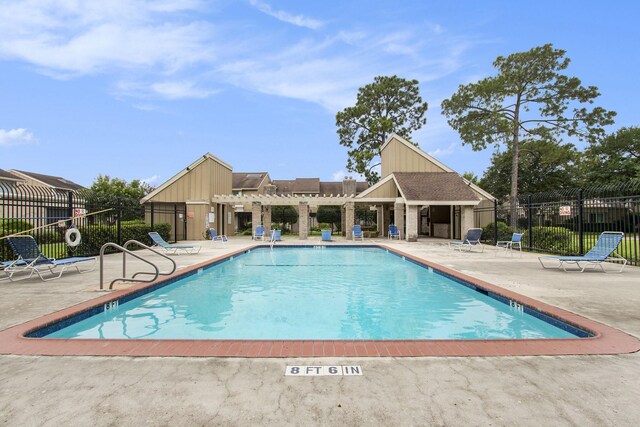 11625 Lakeside Park Dr, Houston, TX 77077 - community pool with a pergola and a patio area