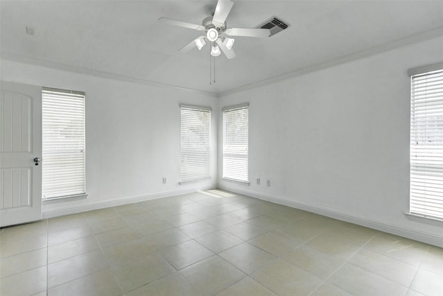 316 Magnolia Way, League City, TX 77573 - tiled empty room featuring ceiling fan and baseboards