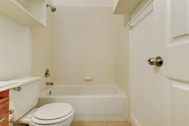 316 Magnolia Way, League City, TX 77573 - full bathroom featuring toilet, vanity,  shower combination, and tile patterned flooring