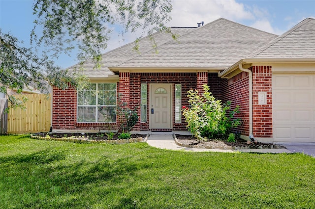 316 Magnolia Way, League City, TX 77573 - view of front of property with an attached garage, brick siding, and a shingled roof
